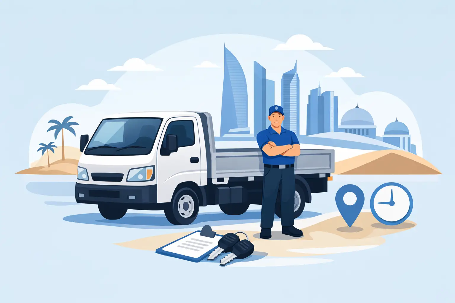 1 Ton Truck Rental With Driver in Abu Dhabi
