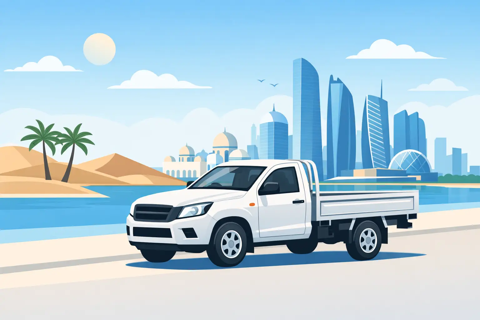 1 Ton Pickup Truck Rental Abu Dhabi