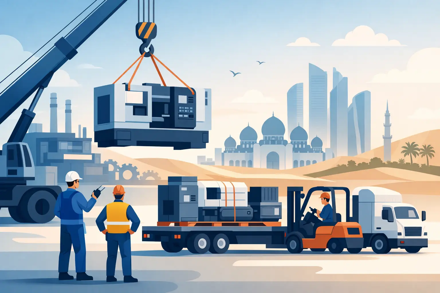 How to Move Factory Equipment Safely in Abu Dhabi